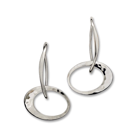 Sterling Silver "Petite Elliptical" Earrings.