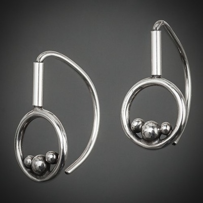 Sterling Silver "North Star" Earrings.