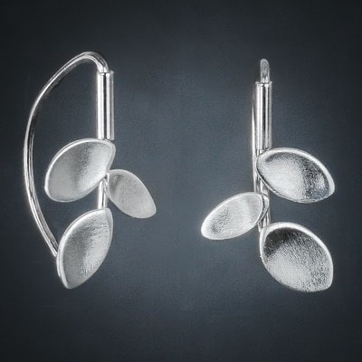 Sterling Silver “Petals” Earrings.