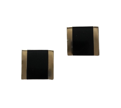 14 Karat Yellow Gold square Black Jade post earrings.